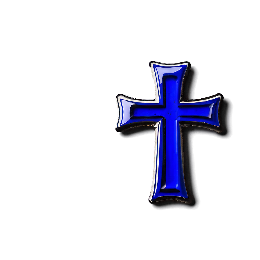 Royal Blue Cross Outline Png Srt