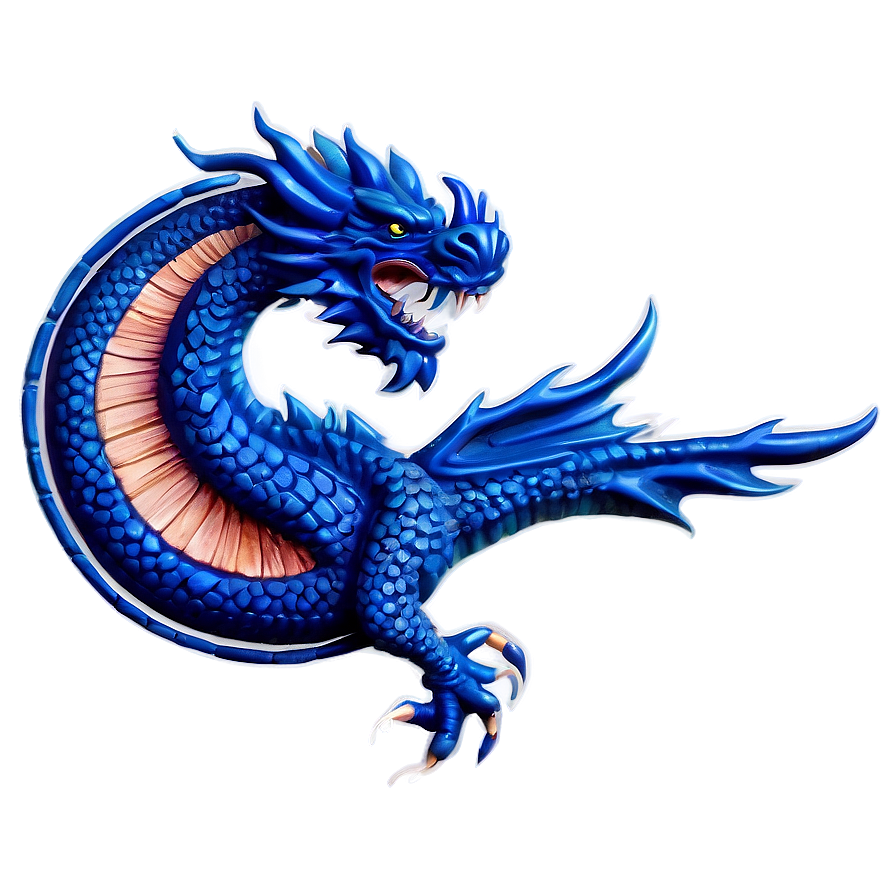 Royal Blue Dragon Emblem Png 06252024