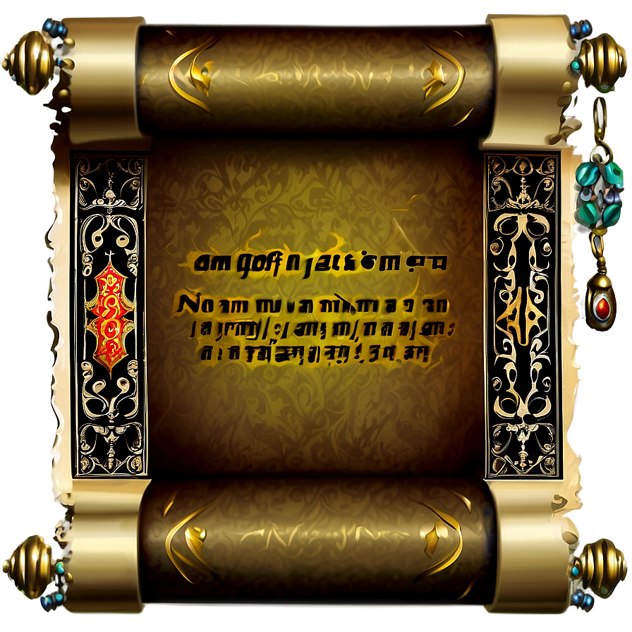 Royal Decree Scroll Paper Png 95