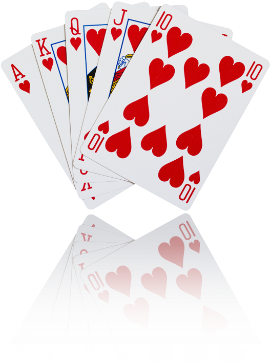 Royal Flush Hearts Poker Hand