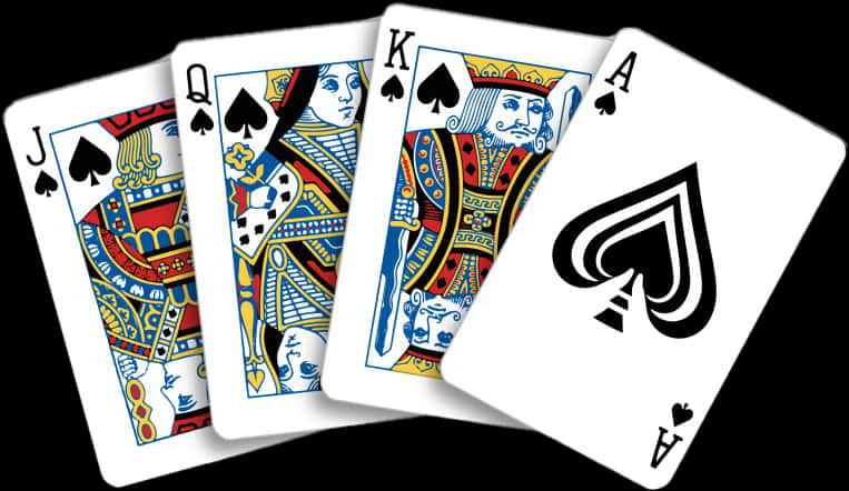 Royal Flush Spades Playing Cards