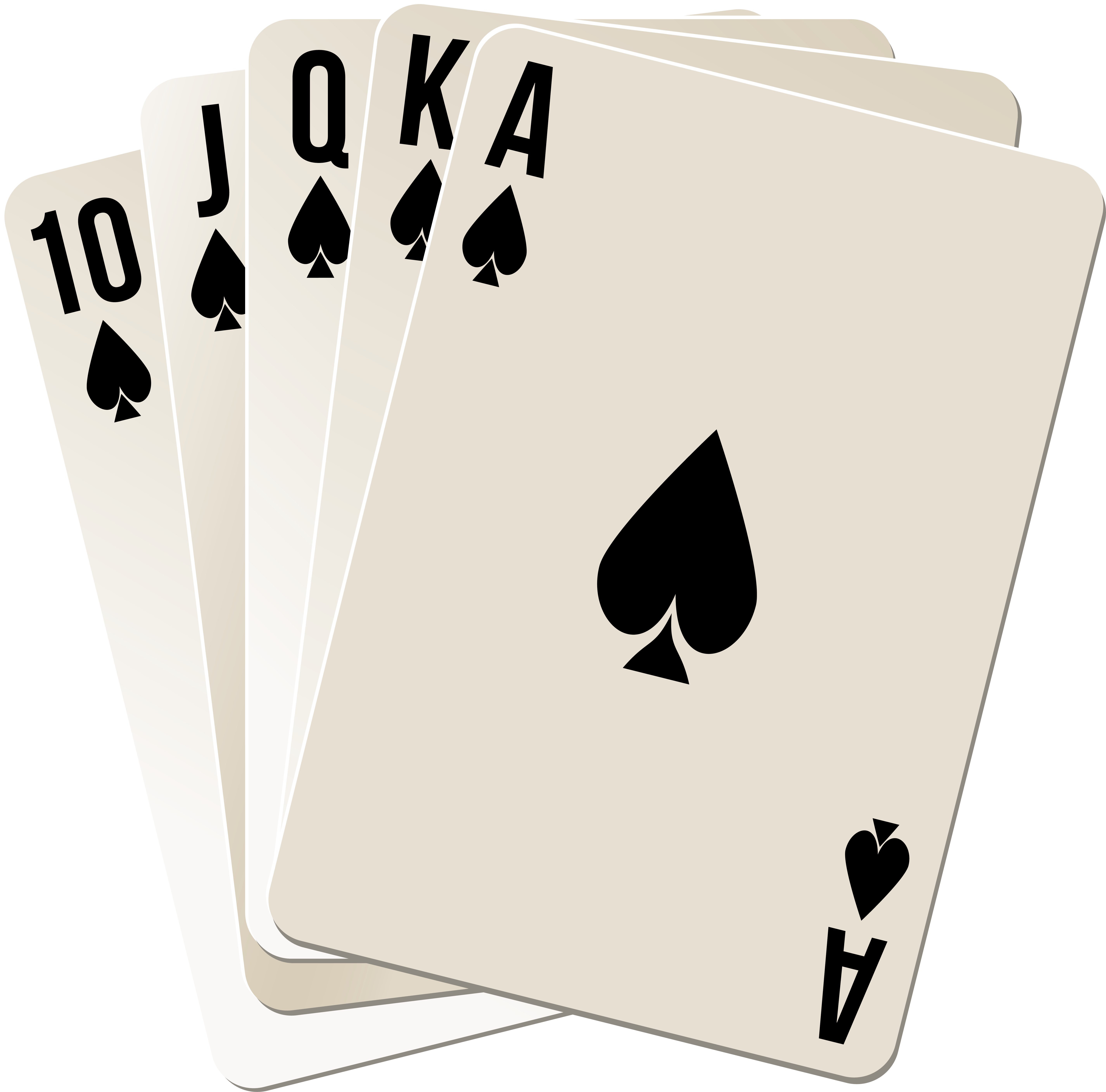 Royal Flush Spades Poker Hand