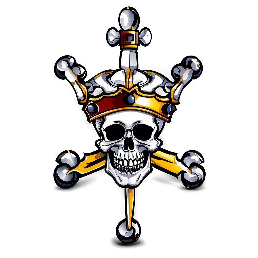 Royal Skulland Crossbones Jolly Roger