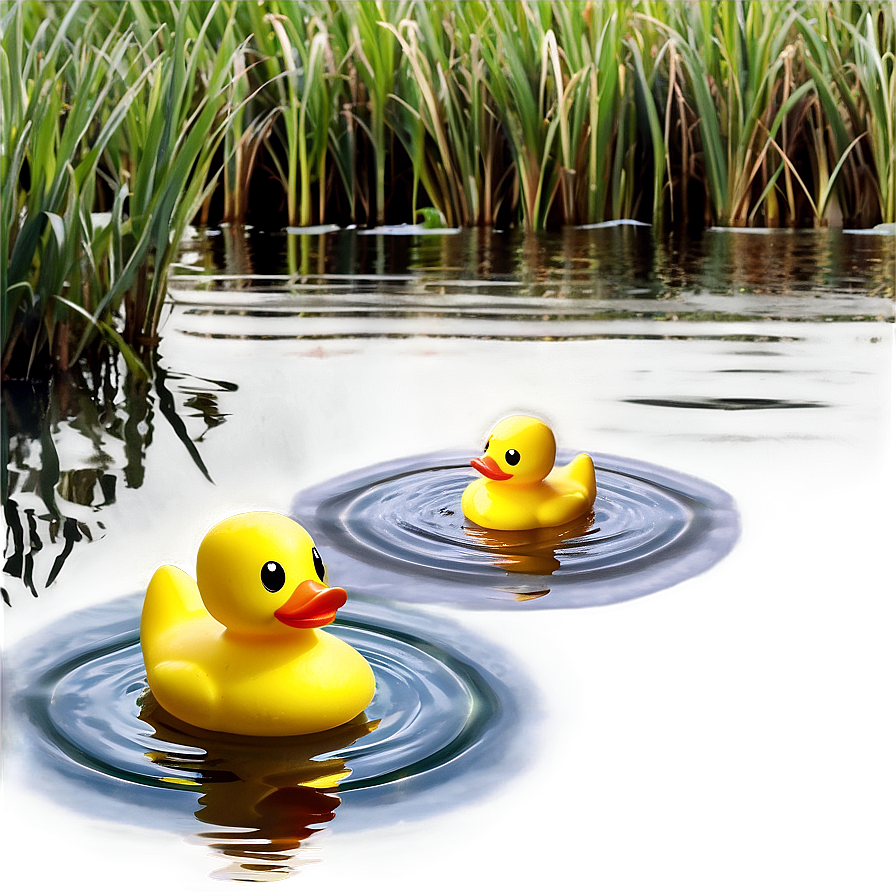 Rubber Duck In A Pond Png 06132024