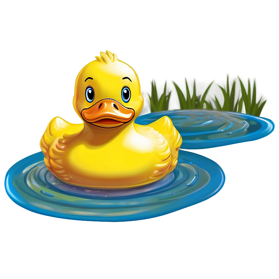 Rubber Duck In Pond Png Pbx