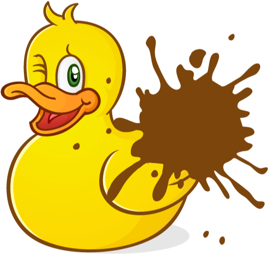 Rubber Duck Splattered With Mud