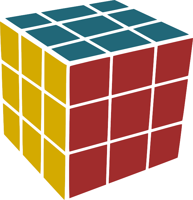 Rubiks Cube Three Faces Visible