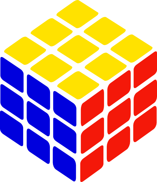 Rubiks Cube Three Sides Visible