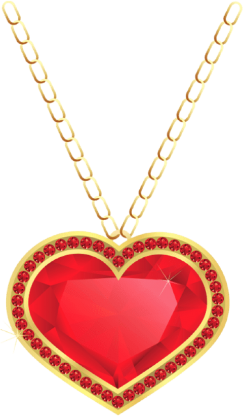 Ruby Heart Pendant Clipart