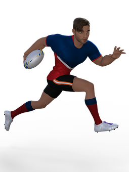 Rugby_ Player_in_ Action_ Render