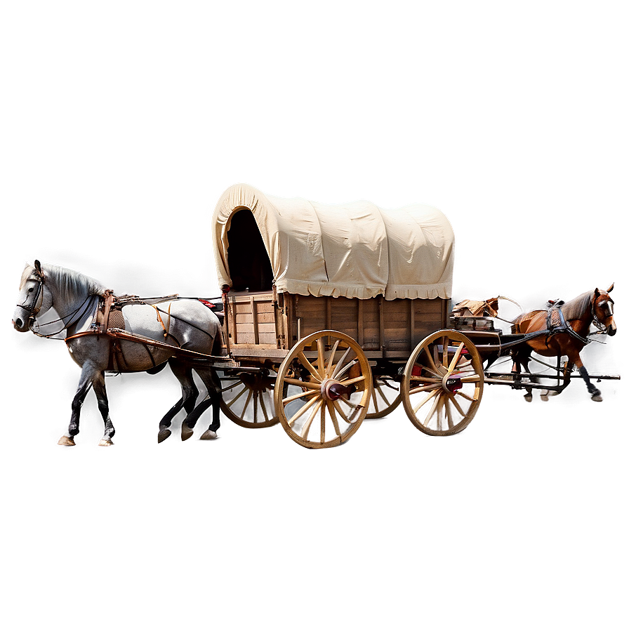 Rugged Covered Wagon Journey Png 87