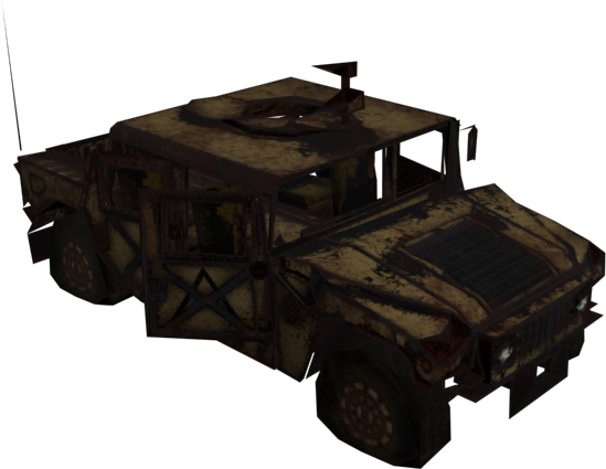 Rugged Military Hummer3 D Model