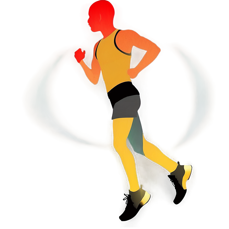 Runner's Silhouette At Dawn Png 59