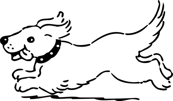 Running Dog Silhouette Graphic