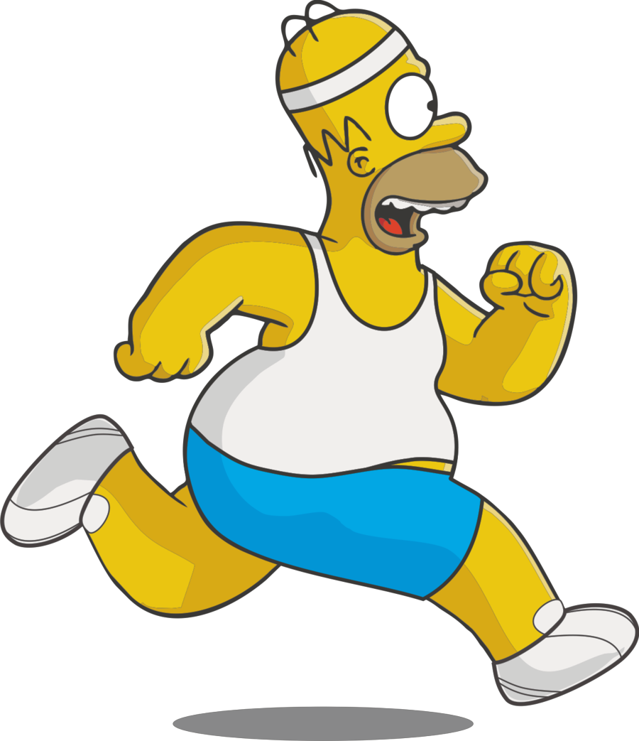 Running Homer Simpson