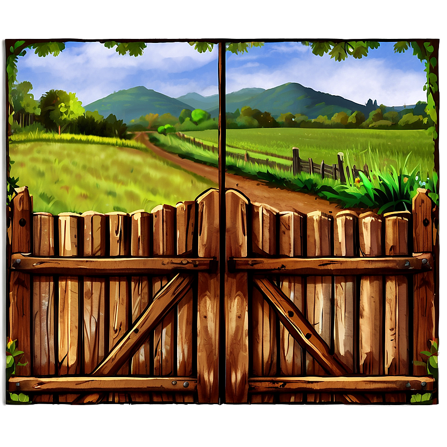 Rural Country Gate Png 05242024