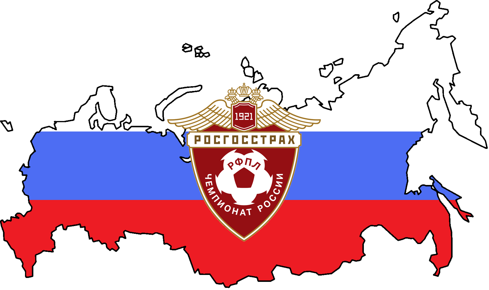 Russia Map Football Crest