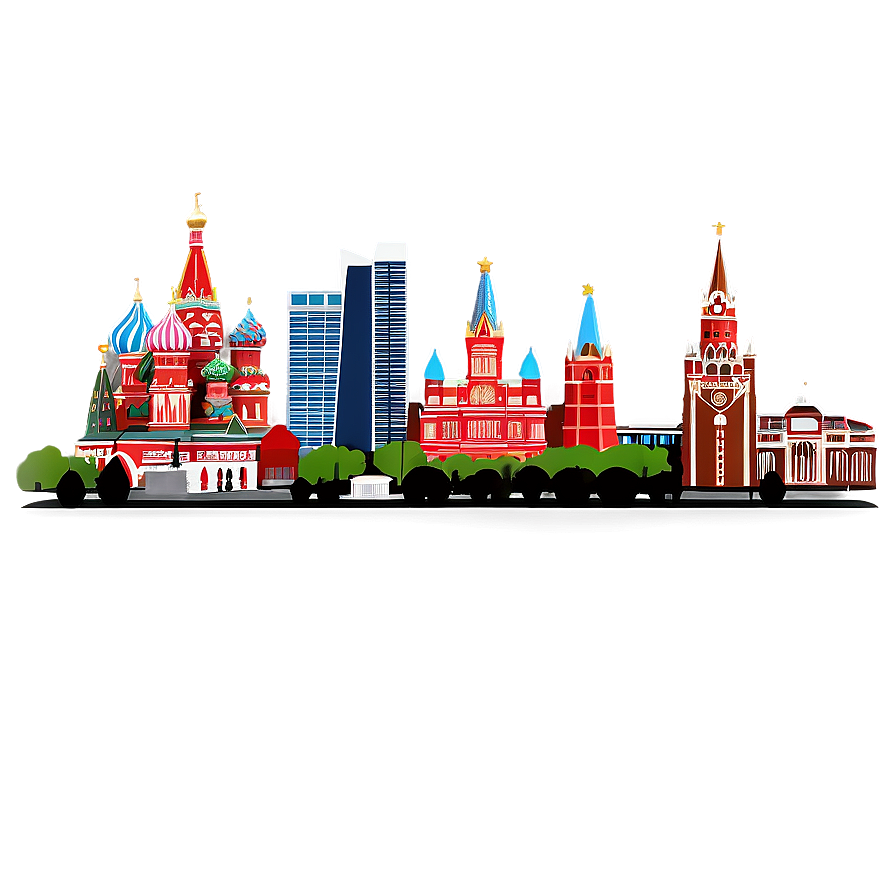 Russia Moscow Skyline Png Lfk32