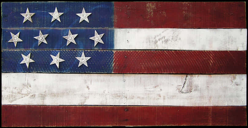 Rustic American Flag Wooden Texture