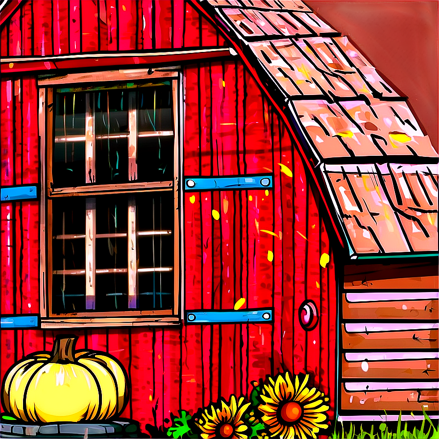 Rustic Autumn Barn Png 05212024