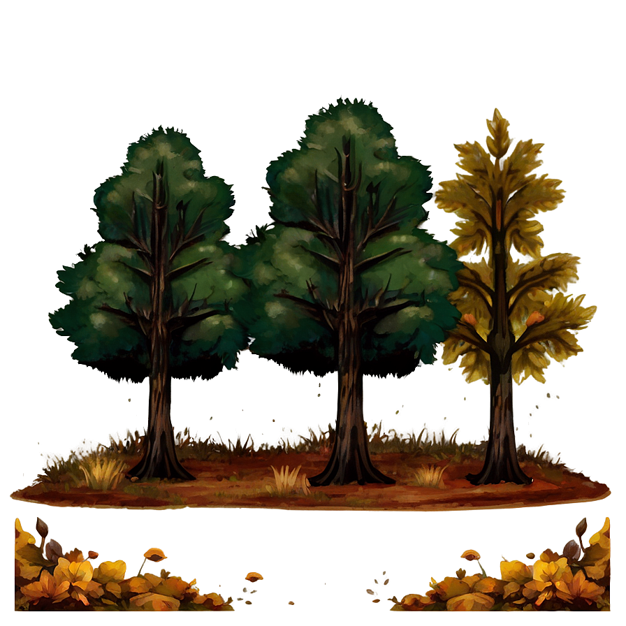 Rustic Autumn Trees Scene Png 87