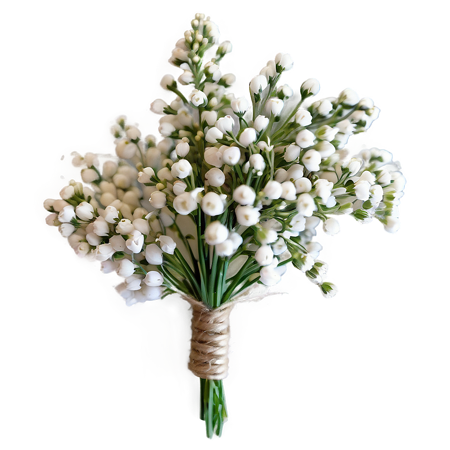 Rustic Baby's Breath Boutonniere Png 45