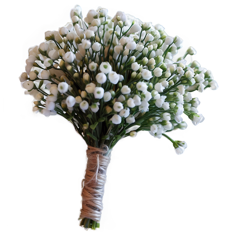 Rustic Baby's Breath Boutonniere Png Lby54