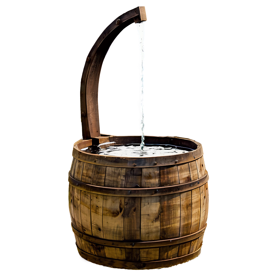 Rustic Barrel Fountain Png 06122024