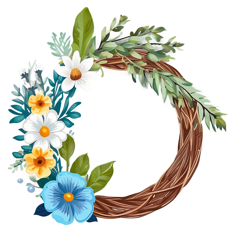 Rustic Boho Flowers Clipart Png 06272024