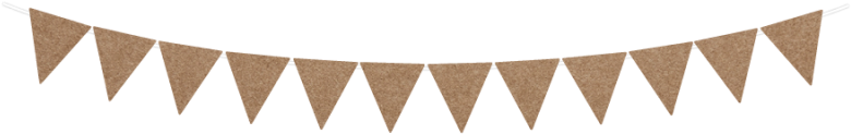 Rustic Brown Pennant Banner