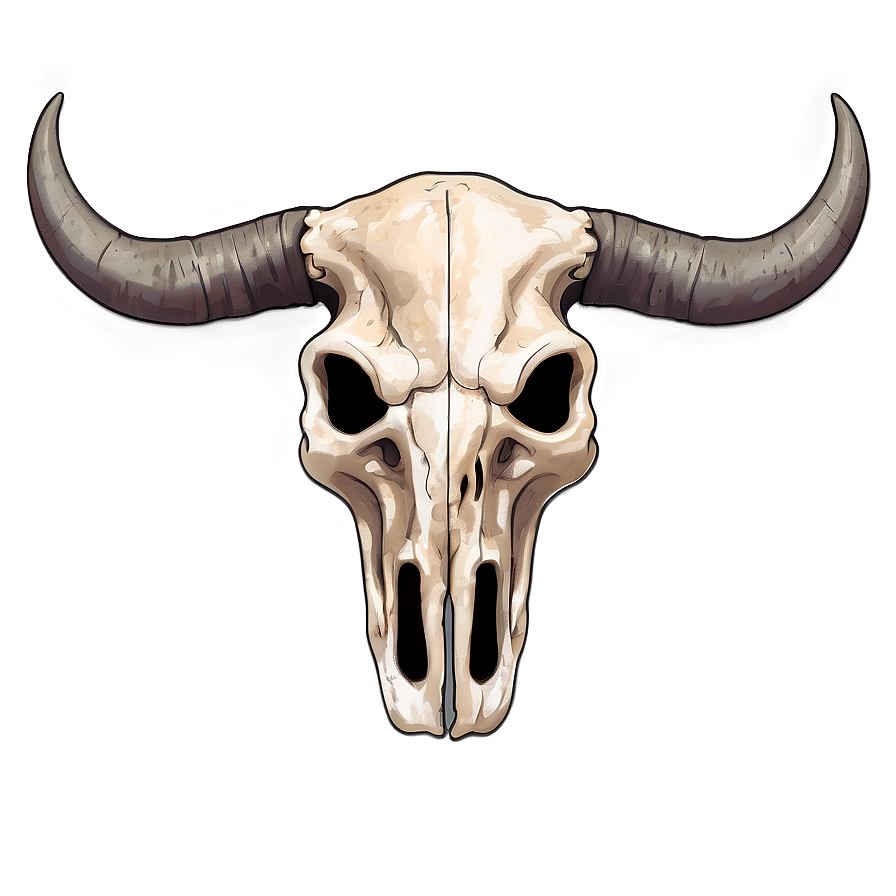 Rustic Bull Skull Art Png 33