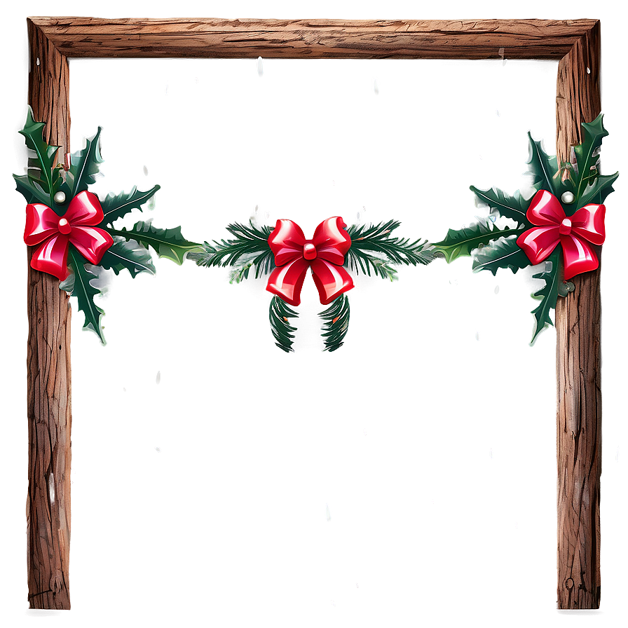 Rustic Christmas Frame Png 60