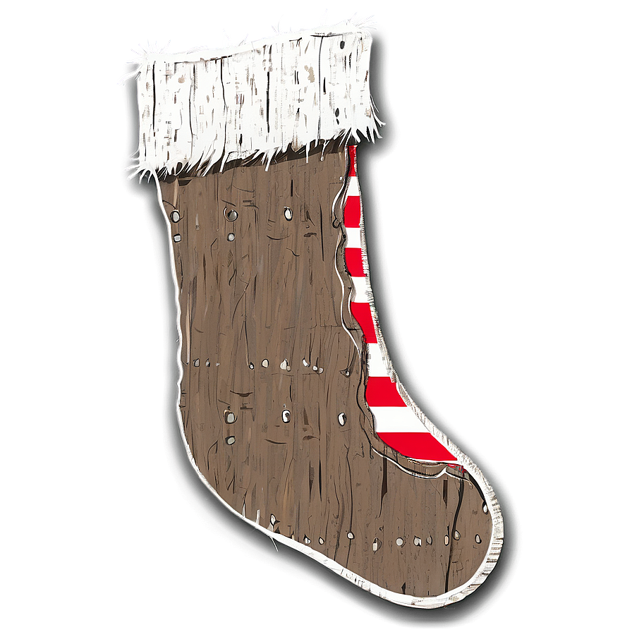 Rustic Christmas Stocking Png 06132024