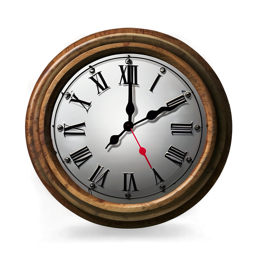 Rustic Clock Clipart Png 06262024