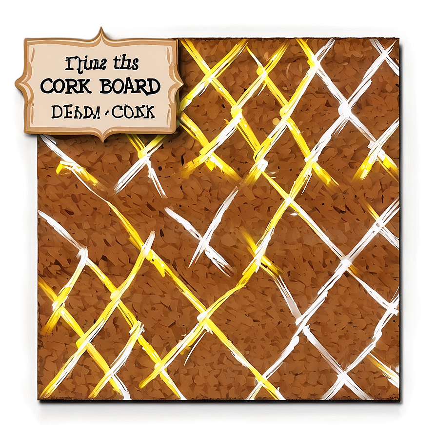 Rustic Cork Board Decor Png Fkd91