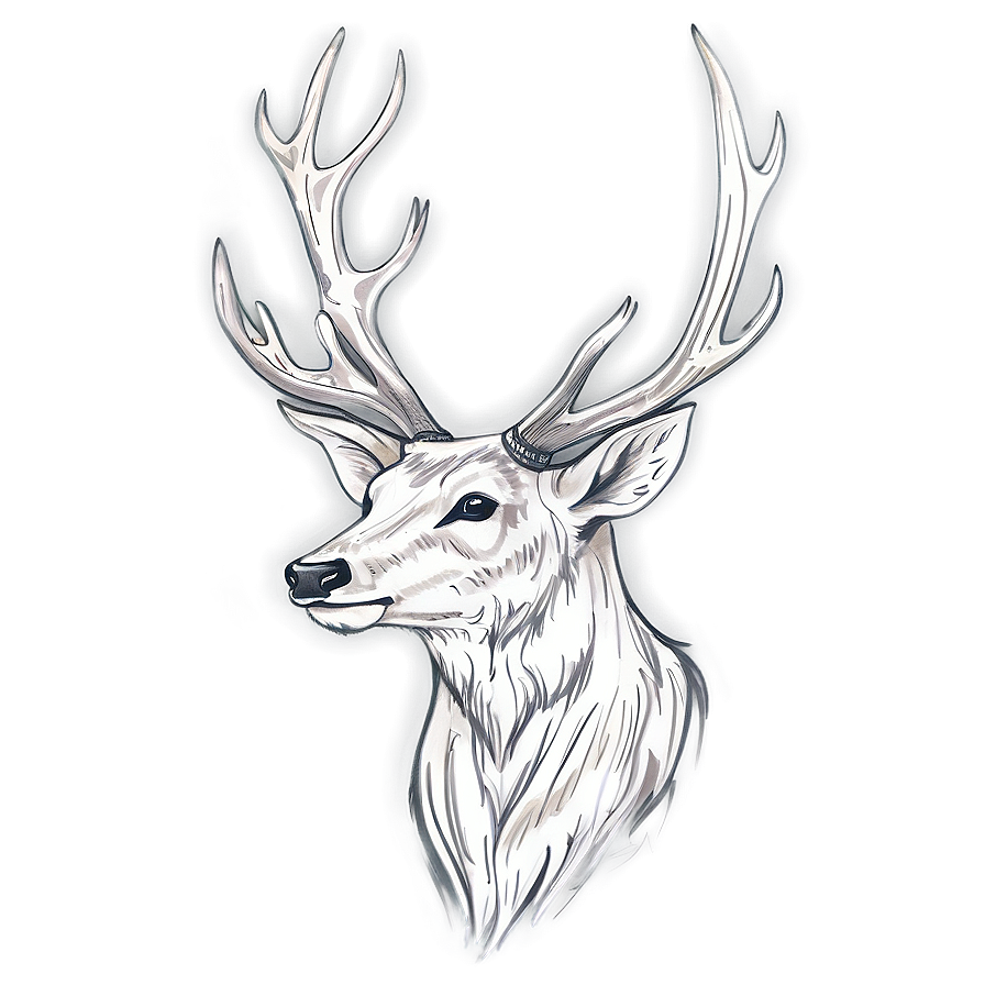 Rustic Deer Sketch Png 05062024