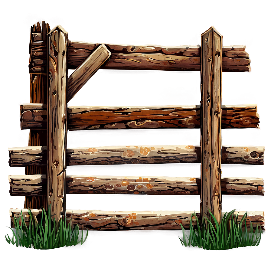 Rustic Farm Fence Png Nwd96