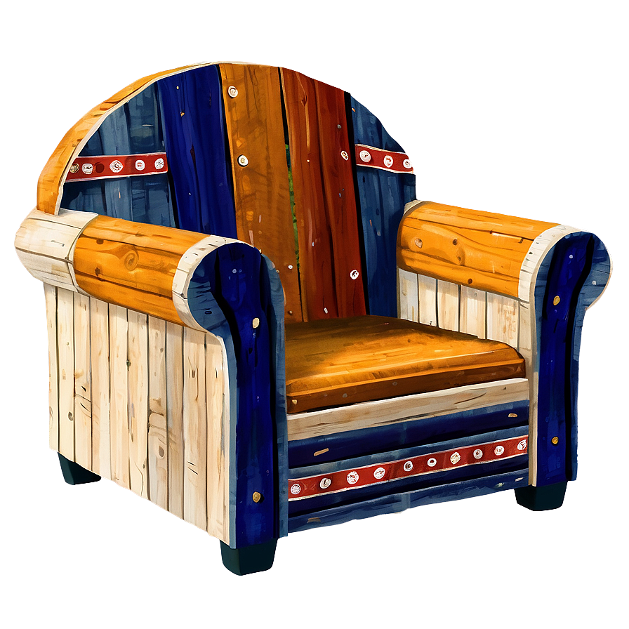 Rustic Farmhouse Armchair Png Fwe