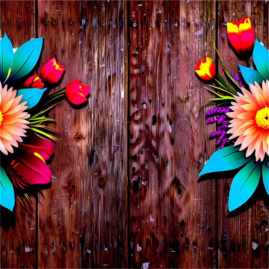 Rustic Flower Border Png Suc49