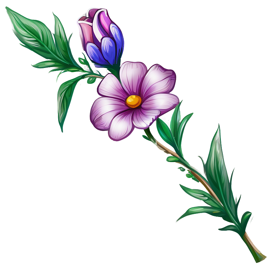 Rustic Flower Drawing Png Nie89