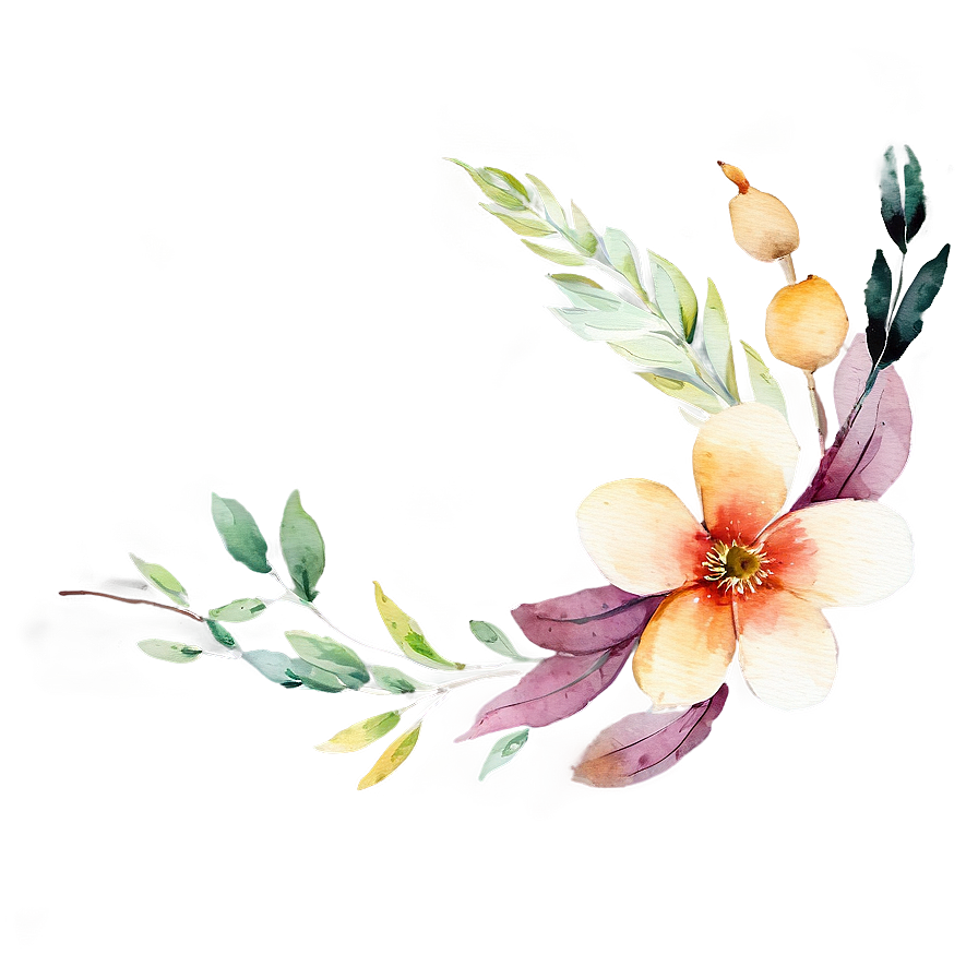 Rustic Flower Watercolor Png 06272024