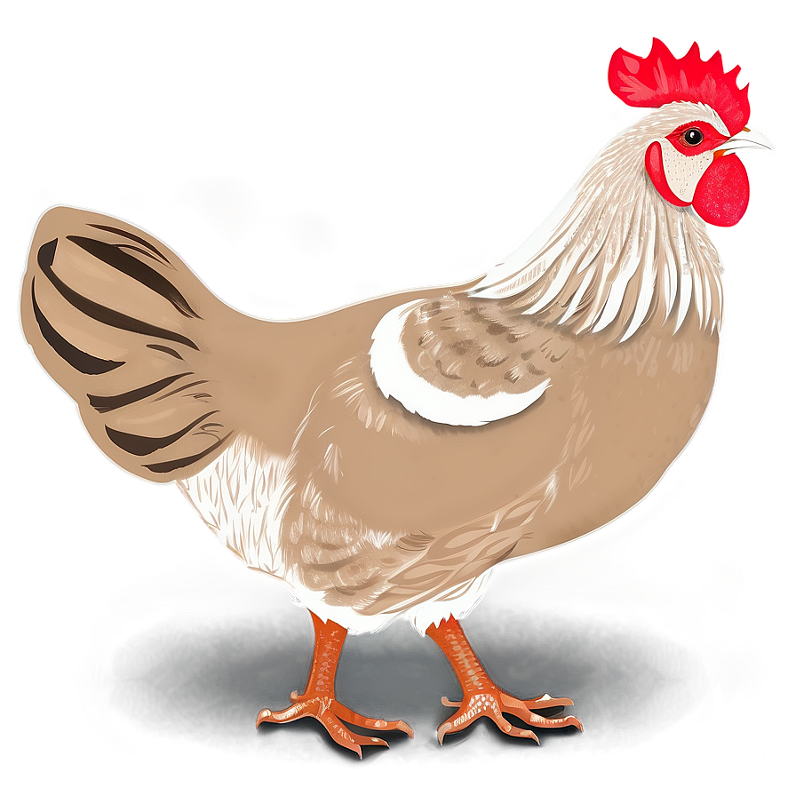 Rustic Hen Drawing Png 33