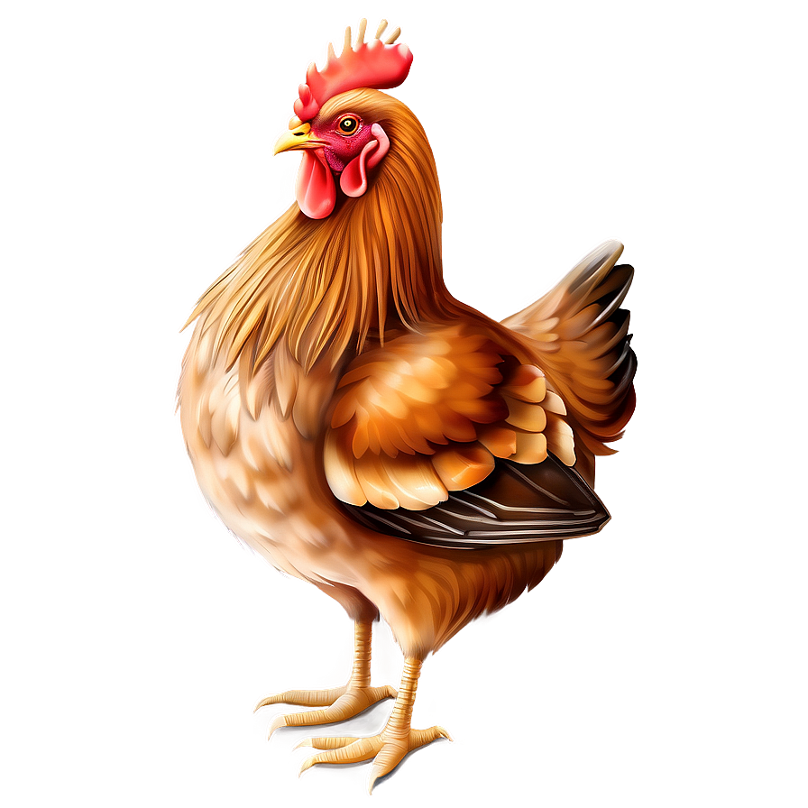 Rustic Hen Drawing Png 73