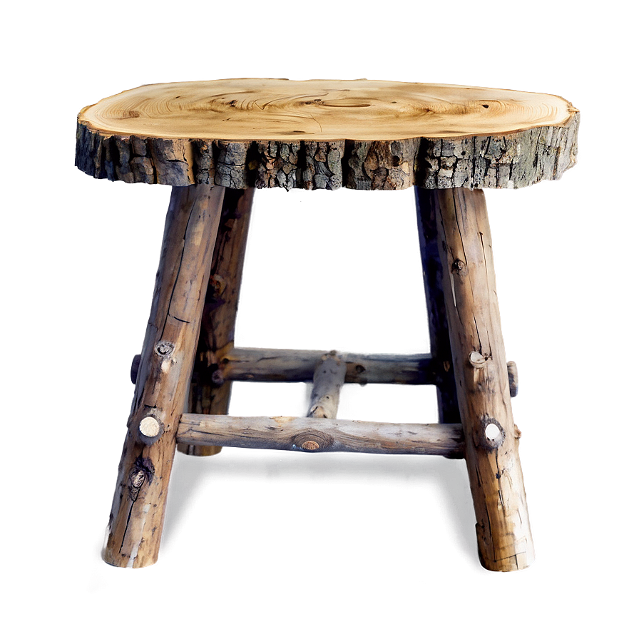 Rustic Log Table Png 05042024