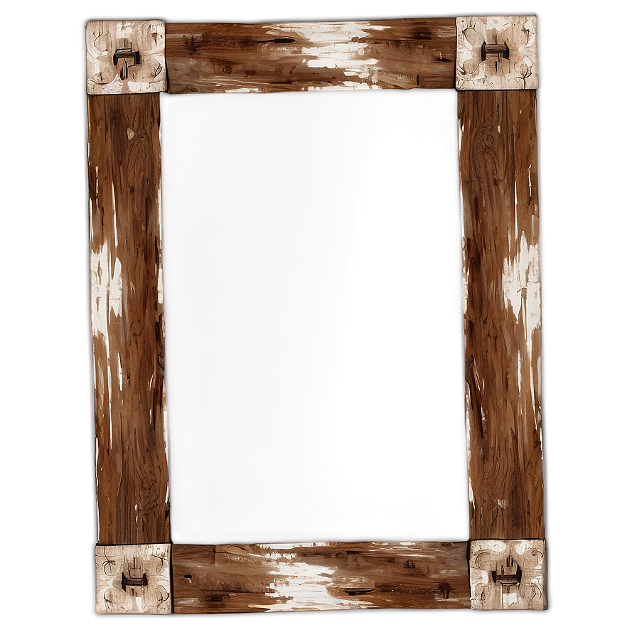 Rustic Mirror Frame Png Omr