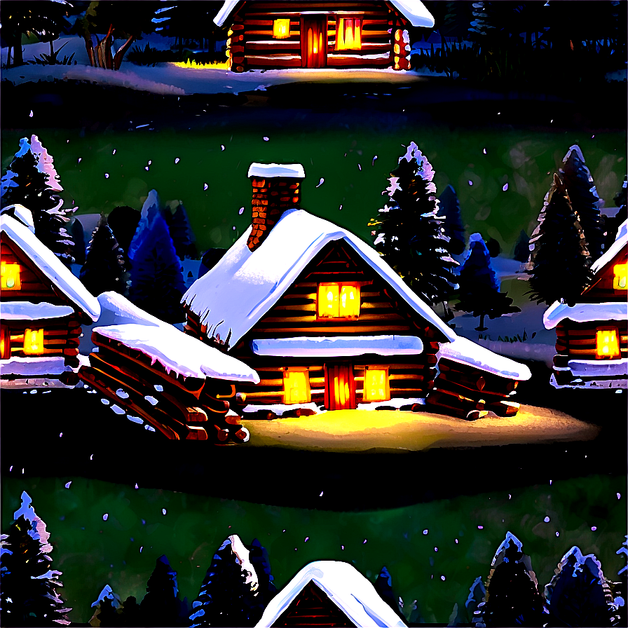 Rustic Noel Log Cabin Png 3