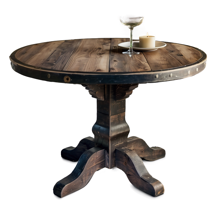 Rustic Round Table Charm Png Plh