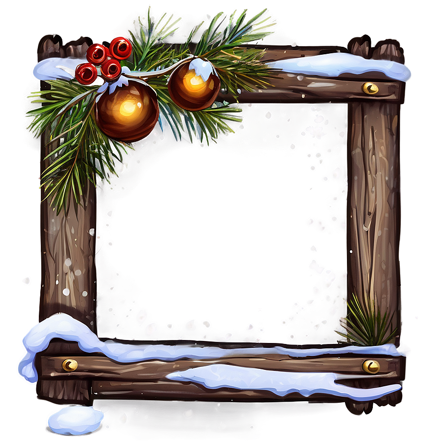 Rustic Snow Border Png 89