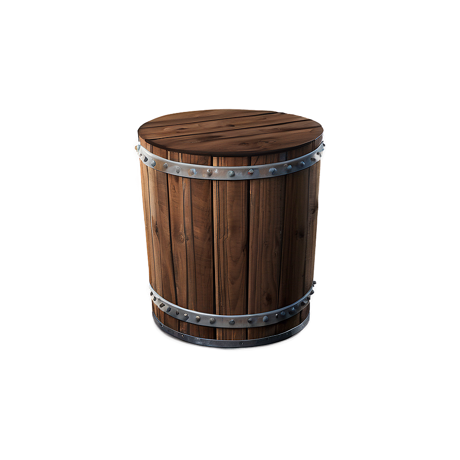 Rustic Trash Bin Rendering Png 05252024