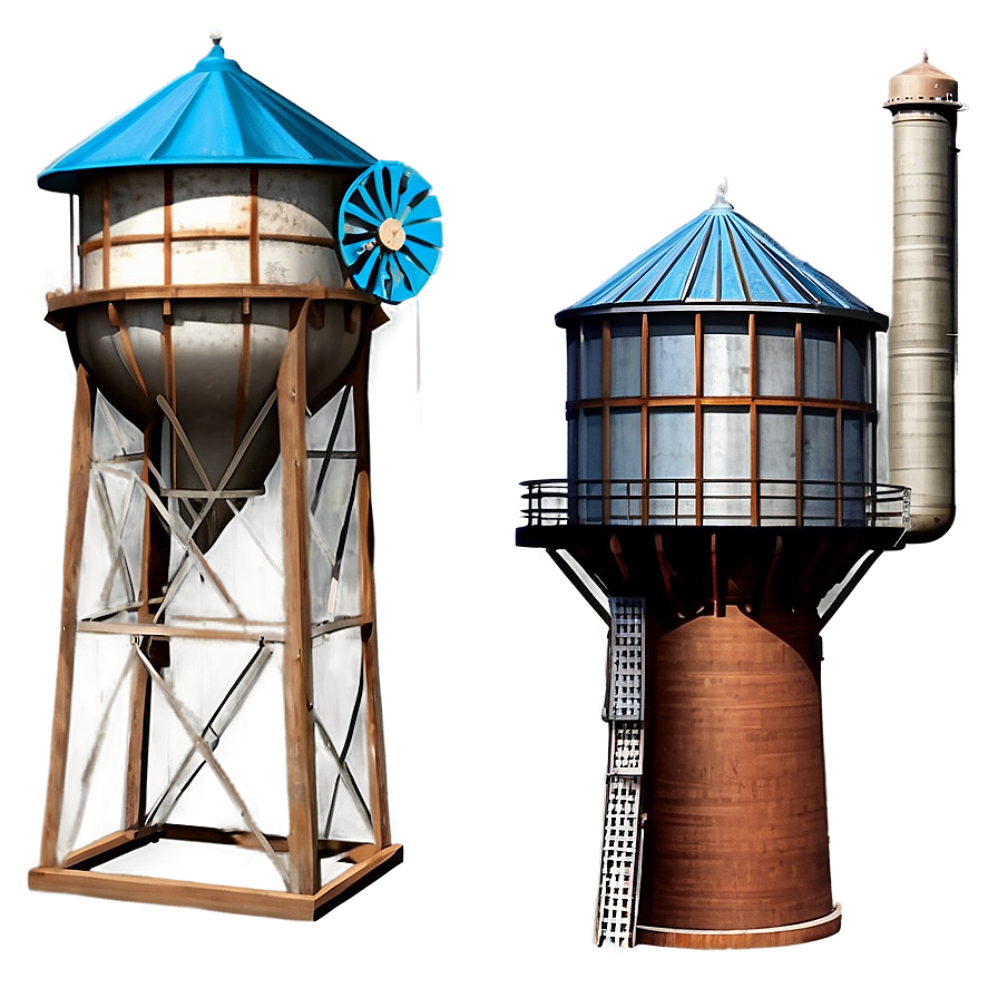 Rustic Water Tower Design Png 35